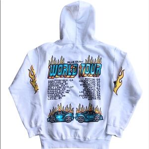 Billie Eilish Flames World Tour Hoodie 2019 Small